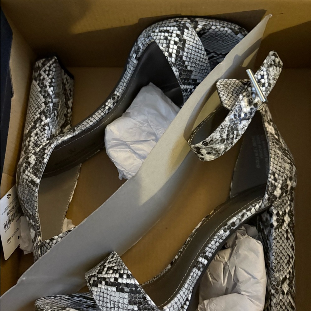 Snakeskin Patterned Women's Heels